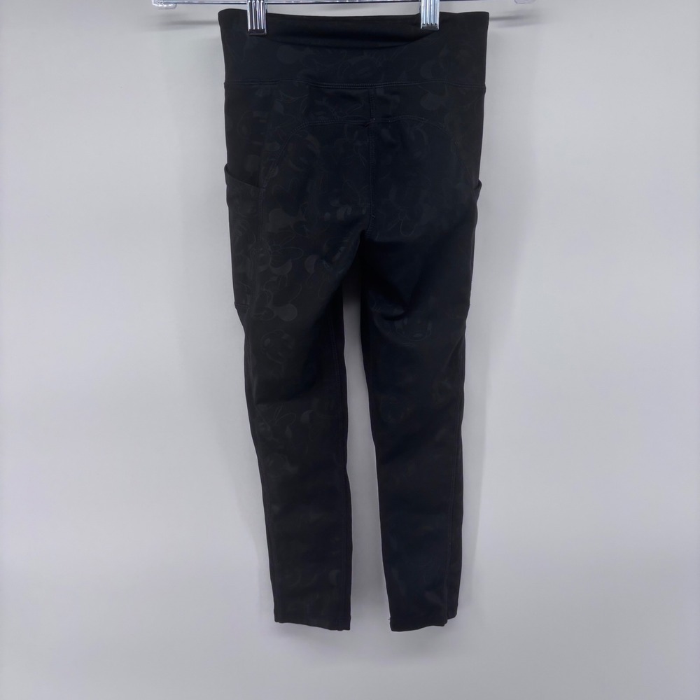 GAP Kids Black Leggings with Subtle Minnie Mouse Pattern - Picture 2 of 7